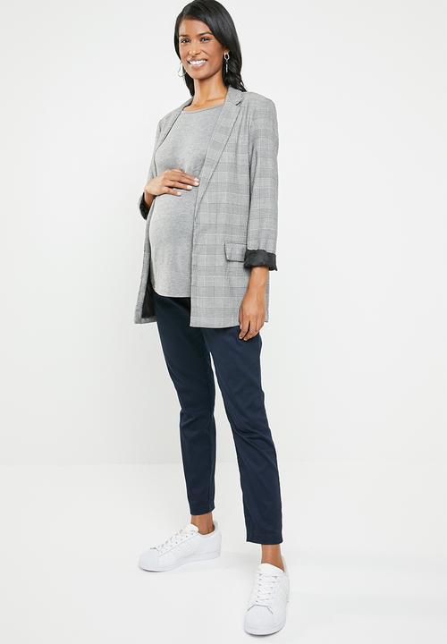 edit Maternity - Maternity boat neck top - grey