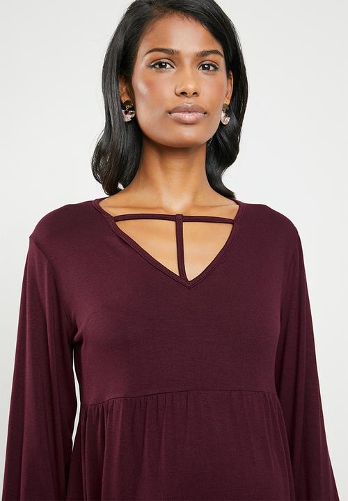 edit Maternity - T-detail blouse - purple