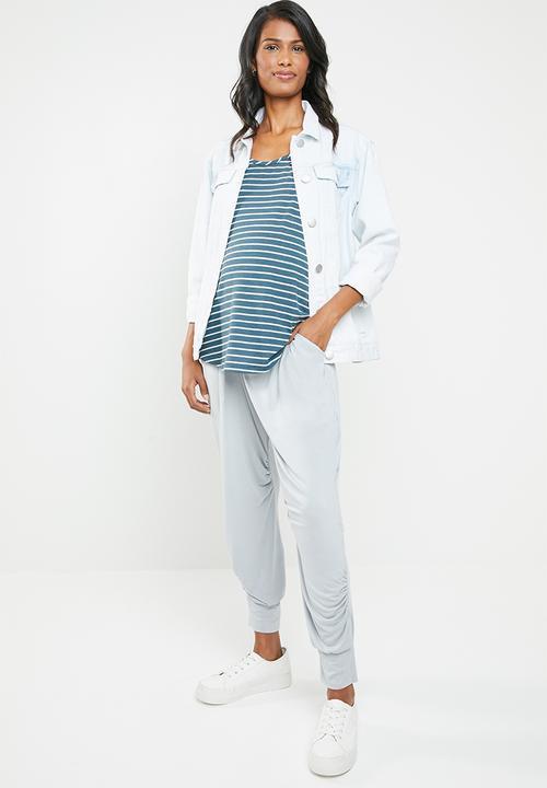 edit Maternity - Drape maternity jogger - grey