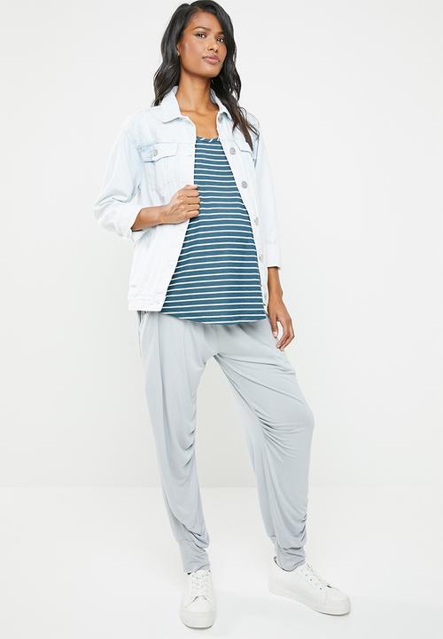 edit Maternity - Basic tank top - blue & white