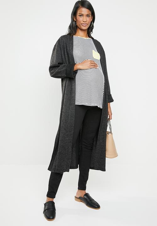 edit Maternity - Maternity pocket T-shirt - navy & white