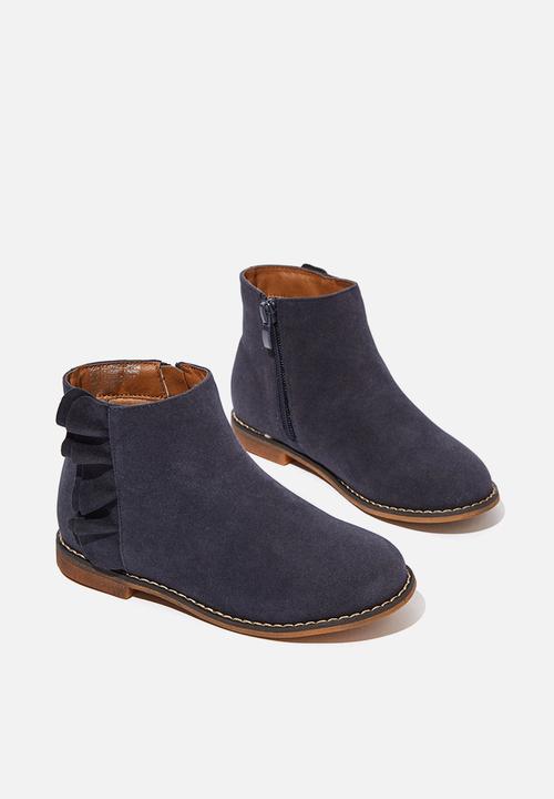 Cotton On - Ruffle ankle boot - navy