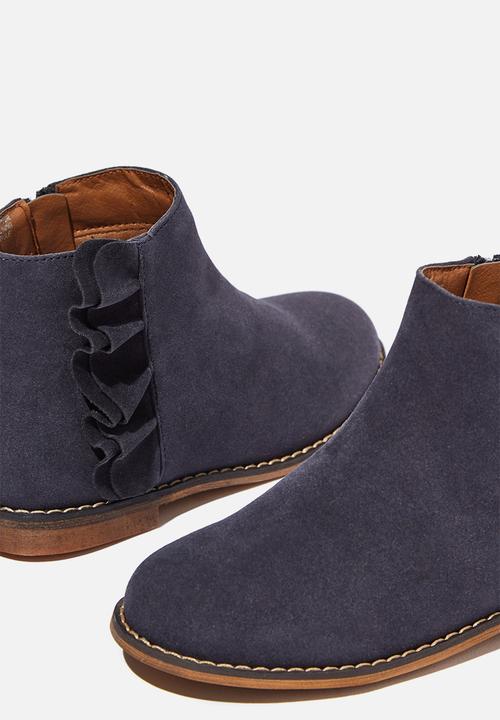 Cotton On - Ruffle ankle boot - navy