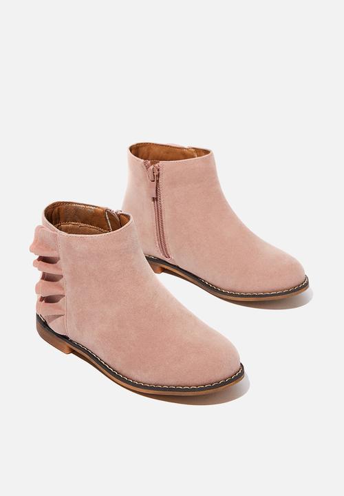 Cotton On - Ruffle ankle boot - pink