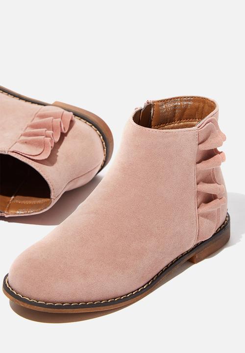 Cotton On - Ruffle ankle boot - pink
