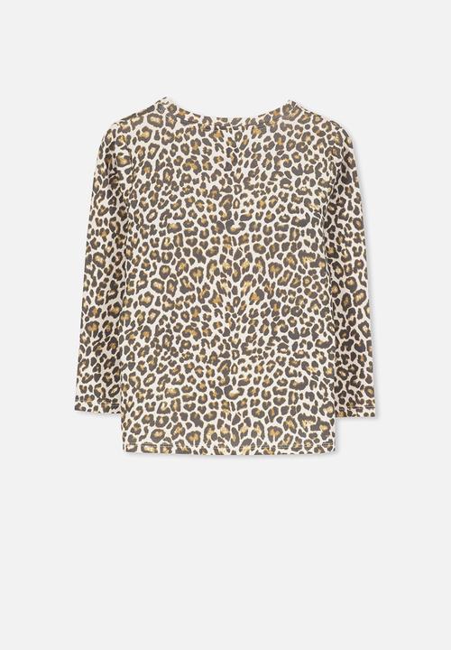 Cotton On - Anna long sleeve leopard print tee - multi