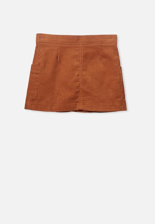 Cotton On - Rose cord skirt - brown
