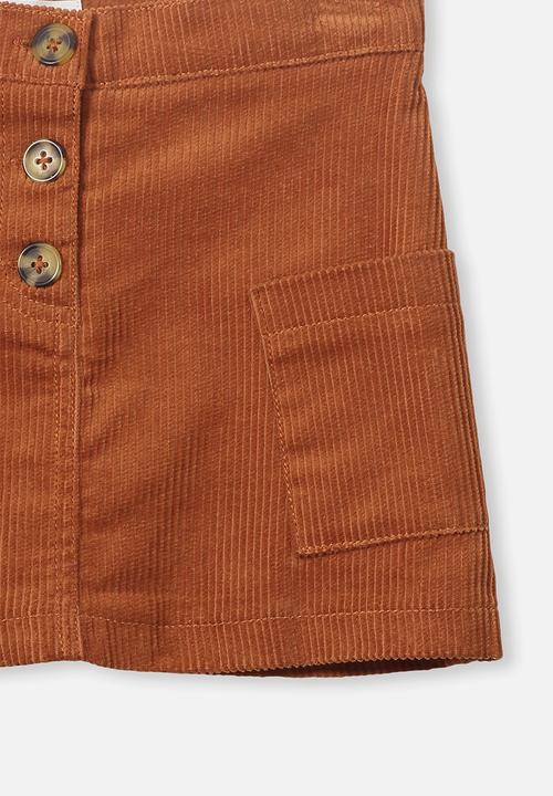 Cotton On - Rose cord skirt - brown