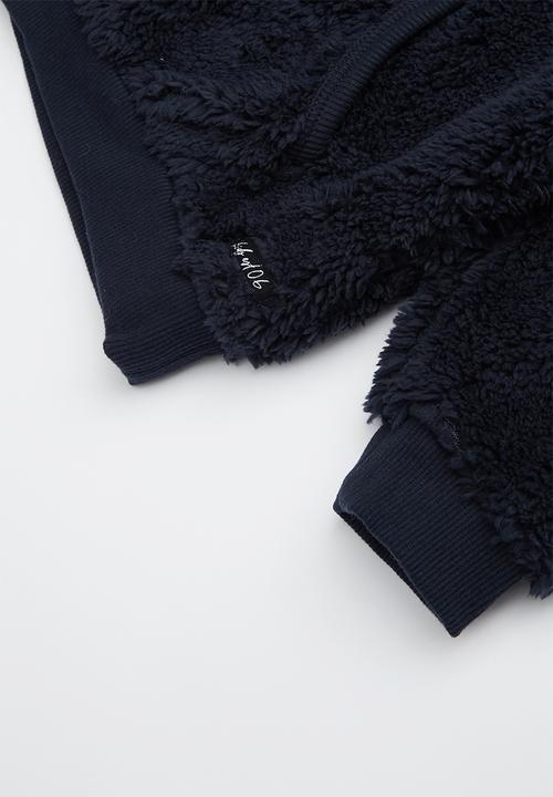Cotton On - Teddy hooded fleece - navy