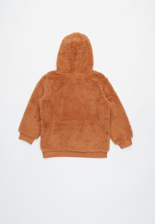 Cotton On - Talita teddy hooded fleece - brown