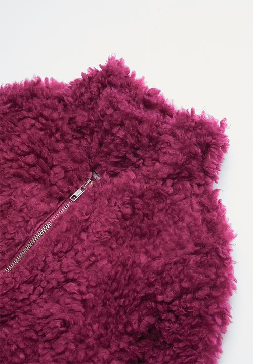 Cotton On - Tash teddy slouch jacket - purple