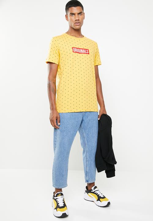 Jack & Jones - Polka short sleeve T-shirt - yellow