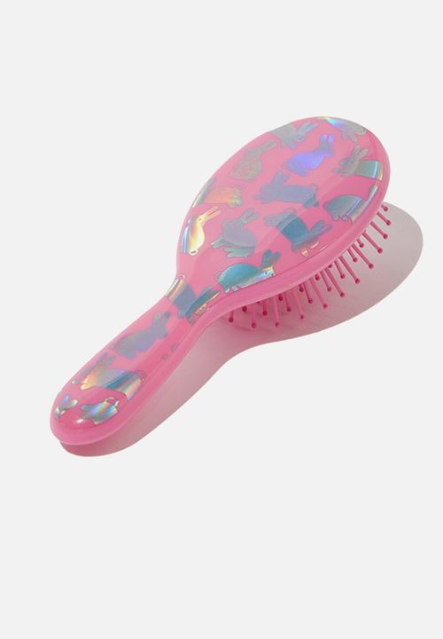 Cotton On - Knot messy hair brush - pink & blue
