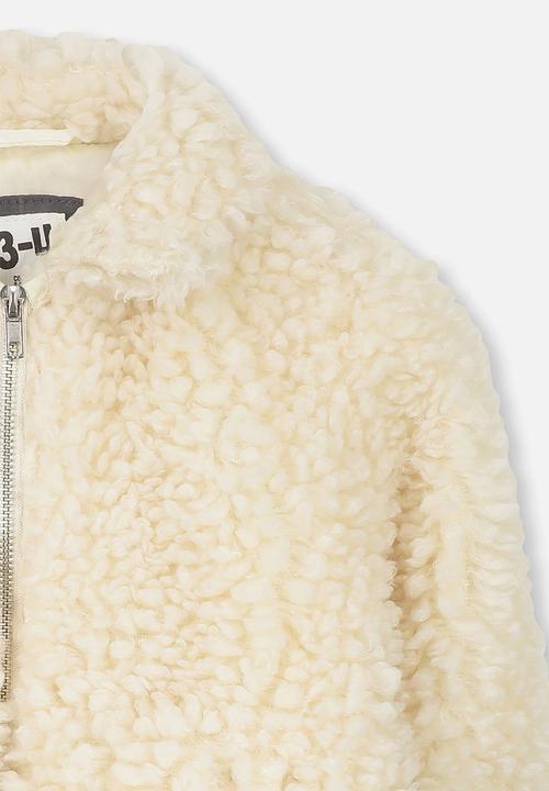 Cotton On - Tash teddy slouch jacket - cream
