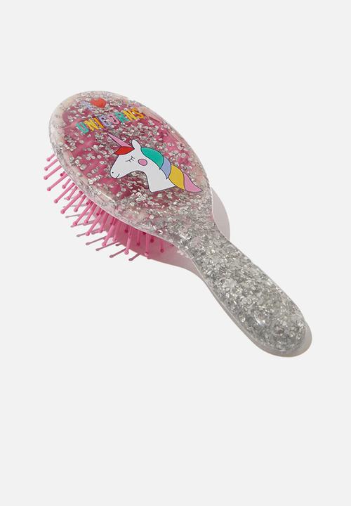 Cotton On - Knot messy hair brush - silver & pink