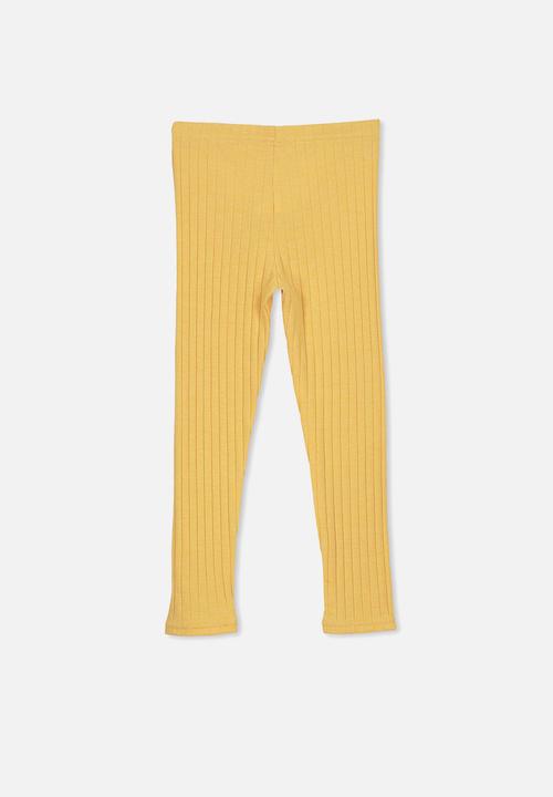 Cotton On - Huggie chunky rib tights - yellow