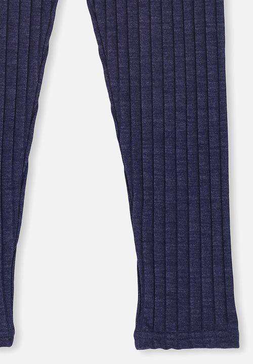 Cotton On - Huggie chunky rib tights - navy