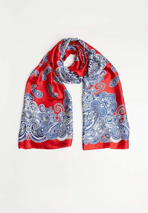 Joy Collectables - Miranda paisley scarf - red & blue
