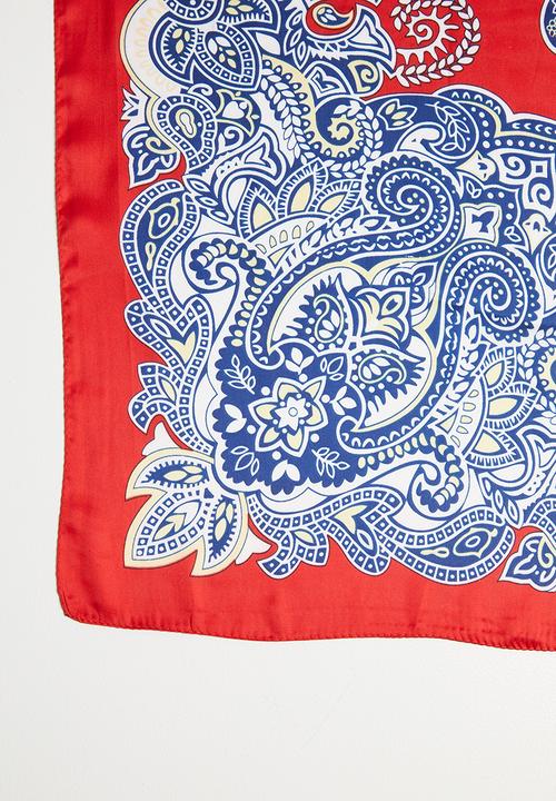 Joy Collectables - Miranda paisley scarf - red & blue