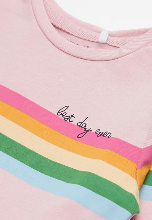 Name It - Frodina ls rainbow print - multi