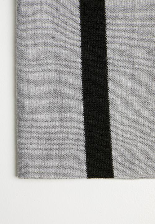 Superbalist - Striped snood - grey & black