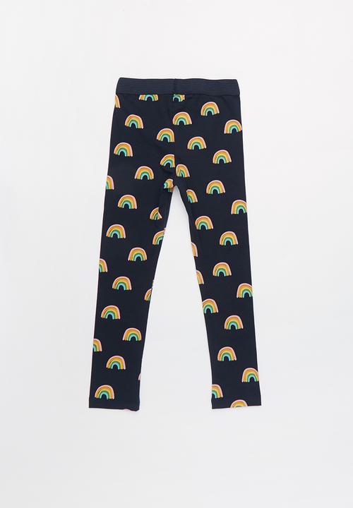 Name It - Freje rainbow print leggings - navy