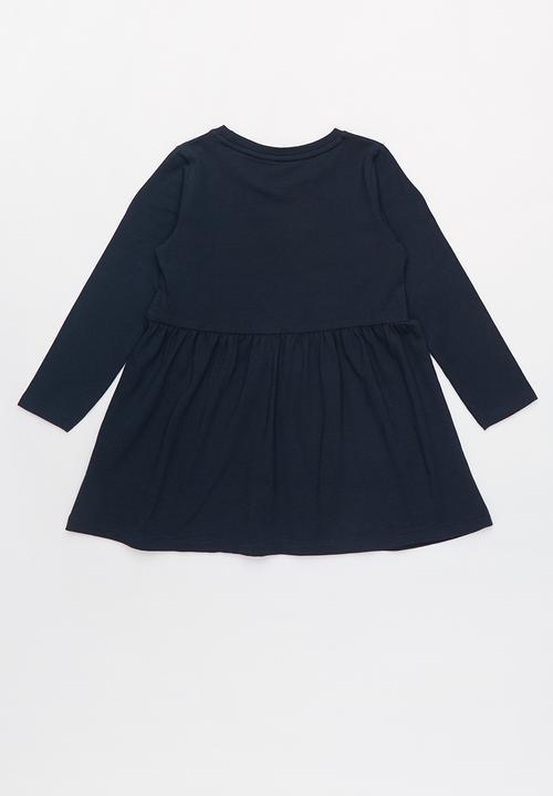 Name It - Frikke rainbow print long sleeve tunic - navy