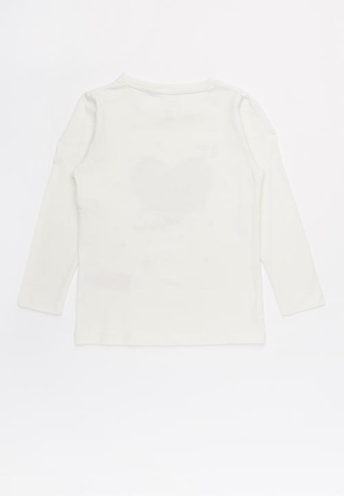 Name It - Kids girls star top - white