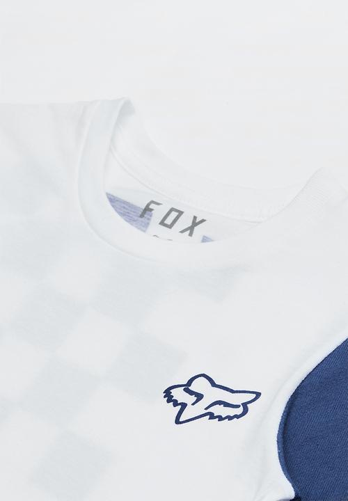 Fox - Checked out tee - white