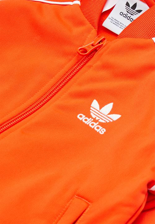 adidas Originals - Superstar track suit  - orange & white