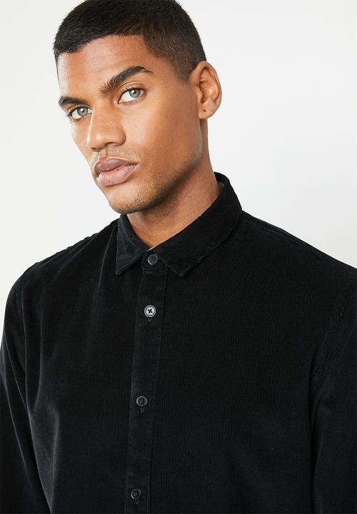 Only & Sons - Marshall corduroy shirt - black 