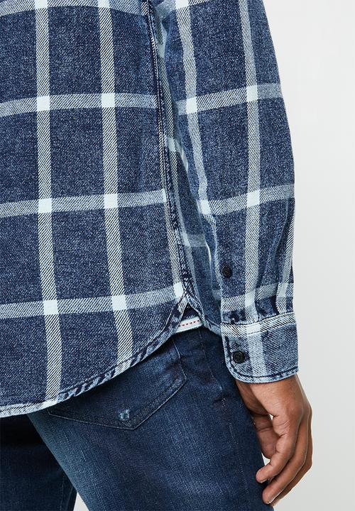 Only & Sons - Otis checked shirt - blue 