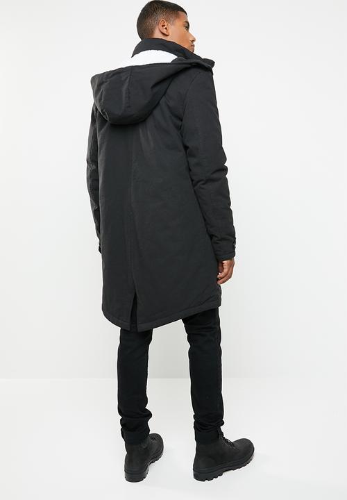 Superbalist - Padded parka jacket - black