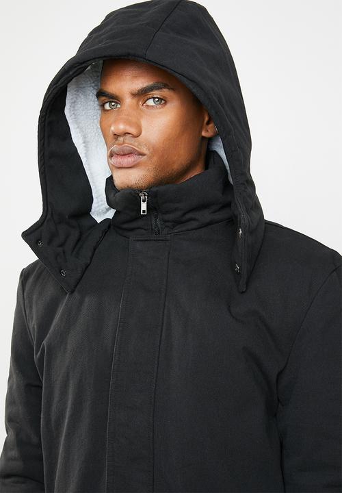 Superbalist - Padded parka jacket - black