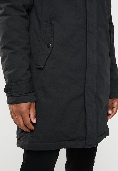 Superbalist - Padded parka jacket - black