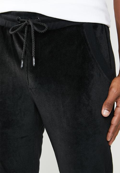 Only & Sons - Travis velvet sweat pant - black
