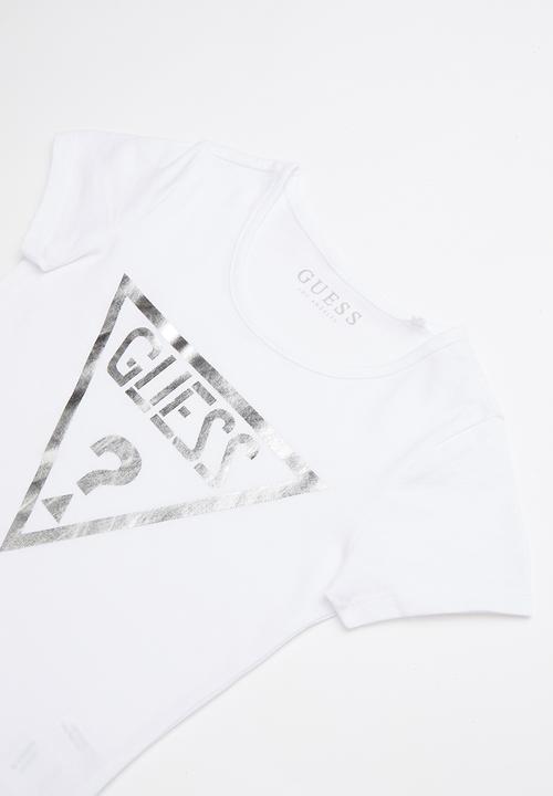 GUESS - Short sleeve holo tri tee - white