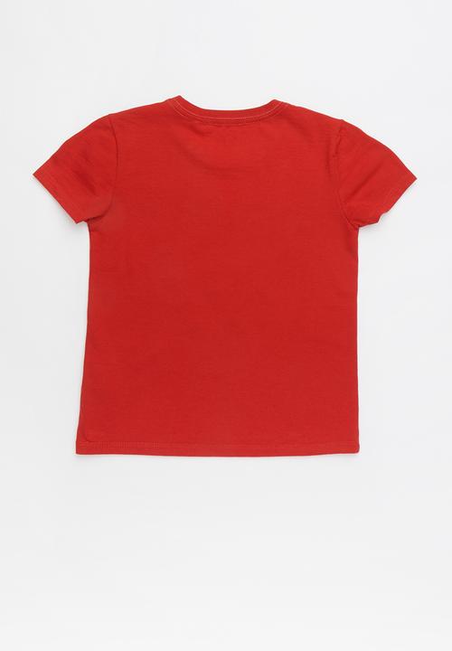 GUESS - Short sleeve guess plastisol tee - red 