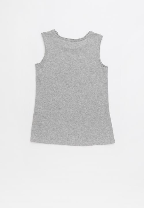 GUESS - Short sleeve muscle body heart tee - grey