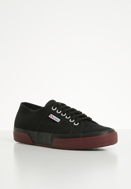 SUPERGA - 2750 contrast bumper canvas lo mens - l61 black/bordeaux