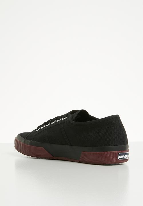 SUPERGA - 2750 contrast bumper canvas lo mens - l61 black/bordeaux