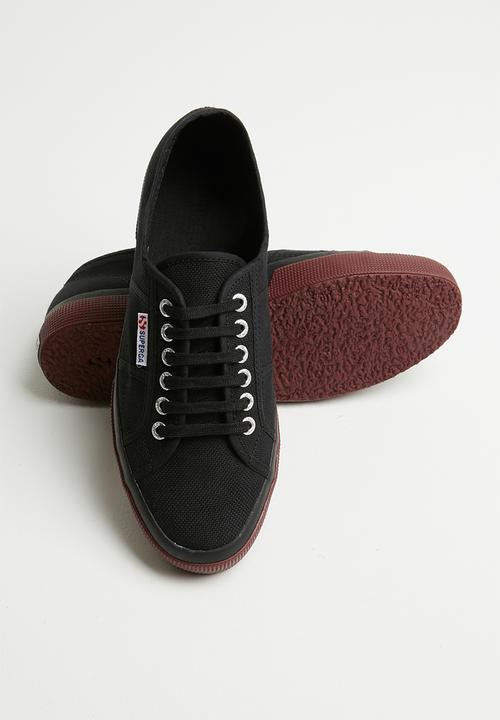 SUPERGA - 2750 contrast bumper canvas lo mens - l61 black/bordeaux