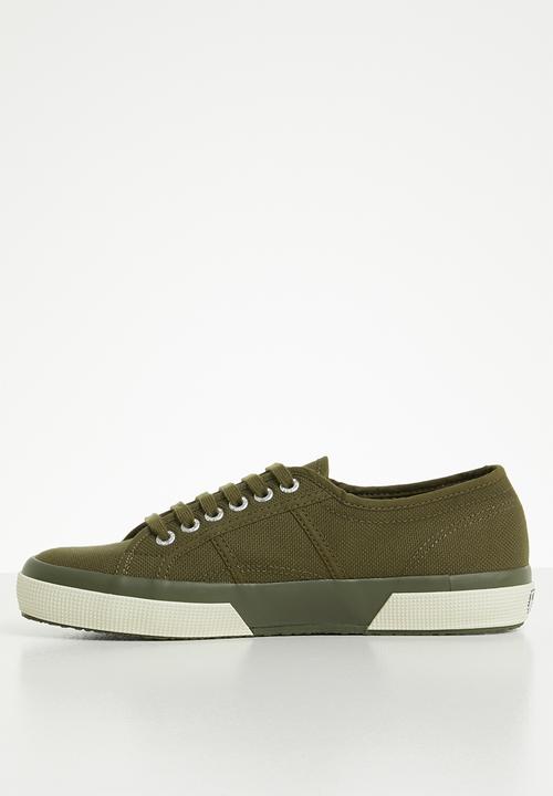 SUPERGA - 2750 contrast bumper canvas lo mens - l60 military green/o/wht			