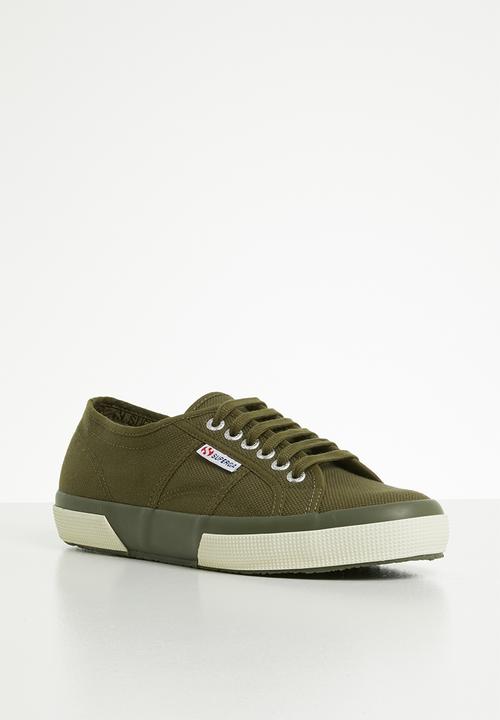 SUPERGA - 2750 contrast bumper canvas lo mens - l60 military green/o/wht			