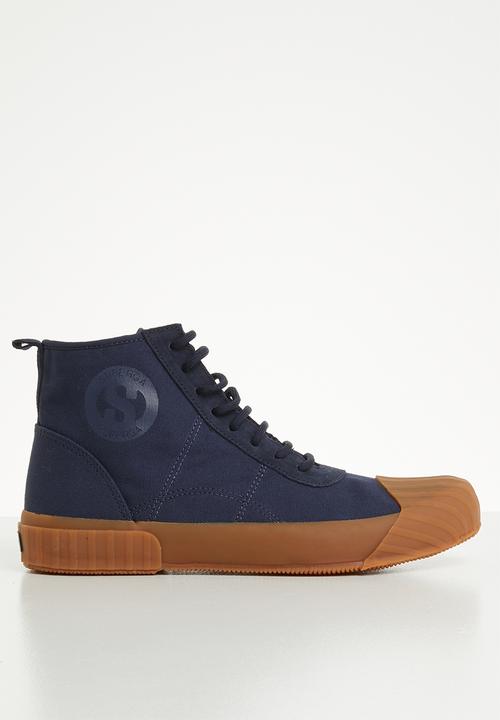 SUPERGA - 228 canvas logo boot - navy/gum	