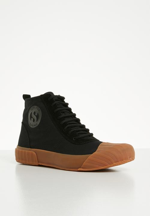 SUPERGA - 228 canvas logo boot - black/gum