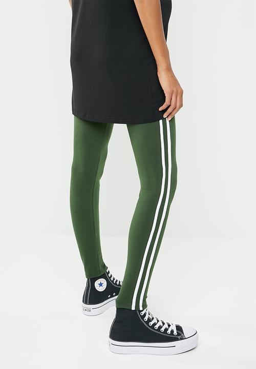 edit Maternity - Racing stripe leggings - khaki green