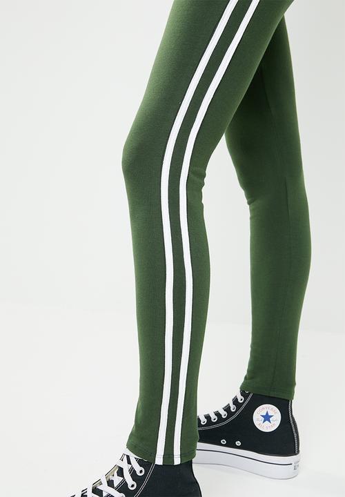 edit Maternity - Racing stripe leggings - khaki green