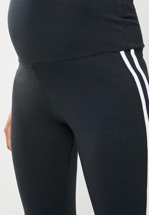 edit Maternity - Racing stripe leggings - black