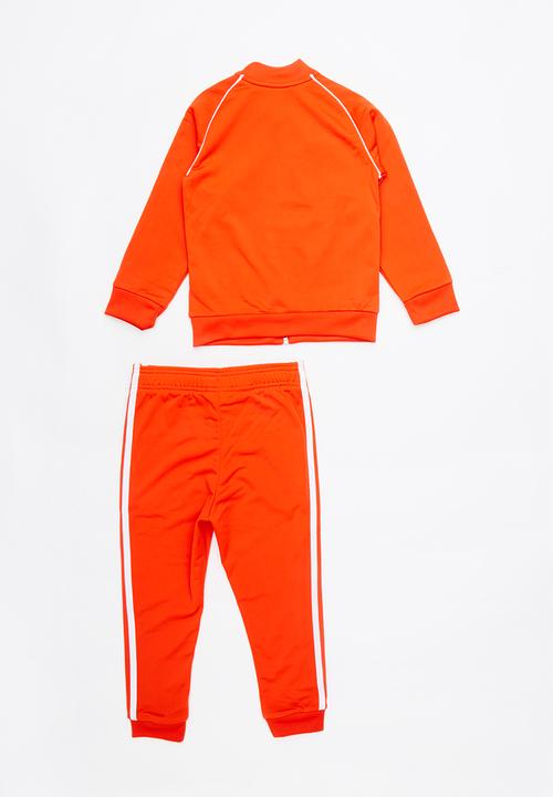 adidas Originals - Superstar track suit  - orange & white